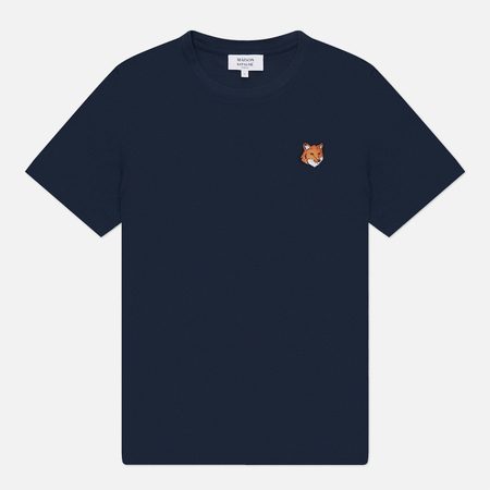 Женская футболка Maison Kitsune Fox Head Regular, цвет синий