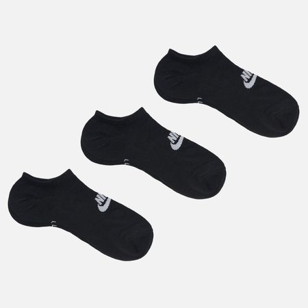 Комплект носков Nike 3-Pack Everyday Essential Cushion Low, цвет чёрный