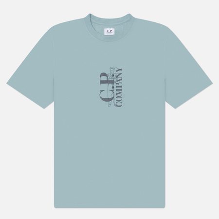Мужская футболка C.P. Company 30/1 Jersey Printed, цвет голубой