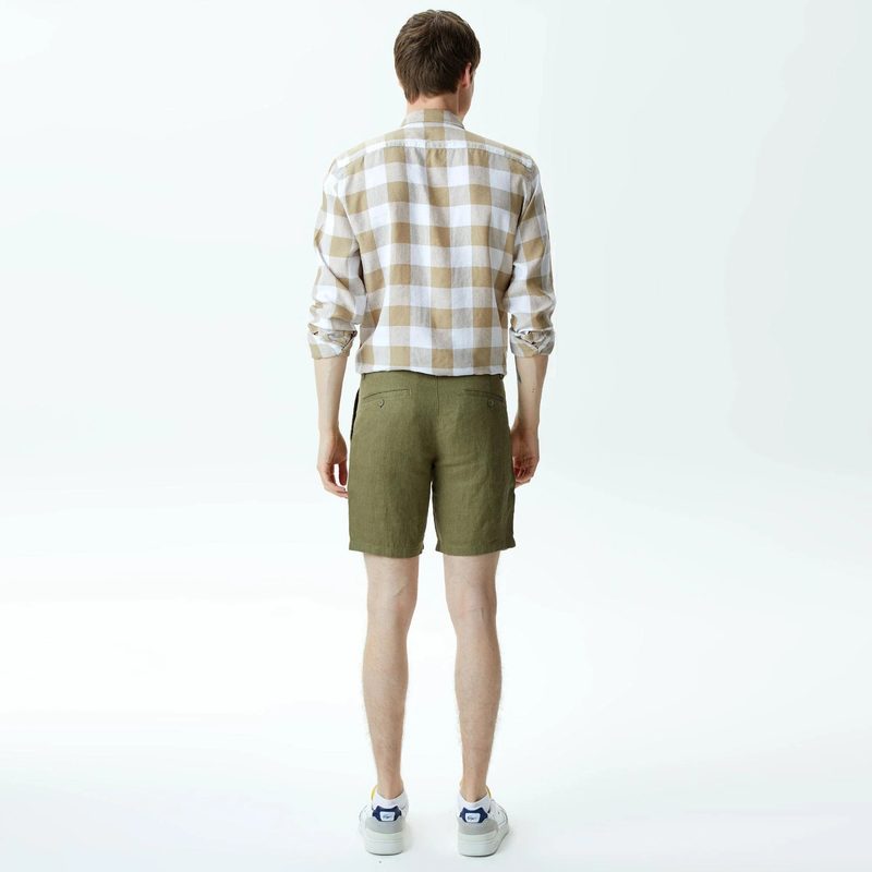 Мужские льняные шорты Lacoste стандартного кроя 2