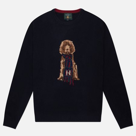 Мужской свитер Hackett Harry Knit Crew, цвет синий