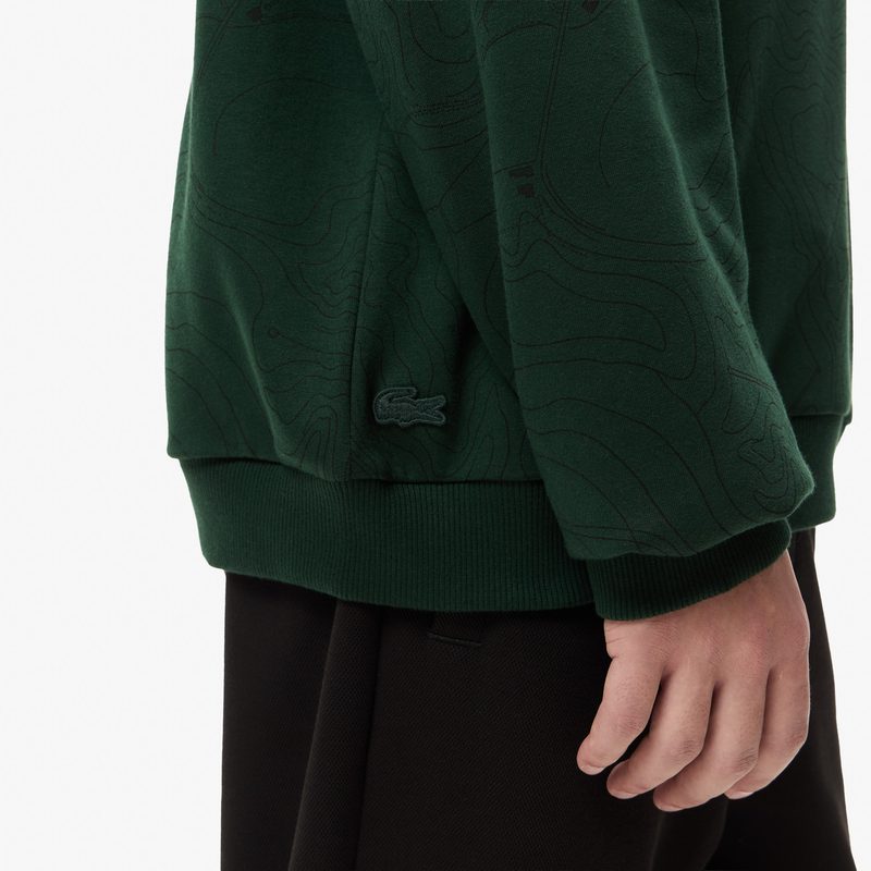 Мужской хлопковый свитшот Lacoste оверсайз 4