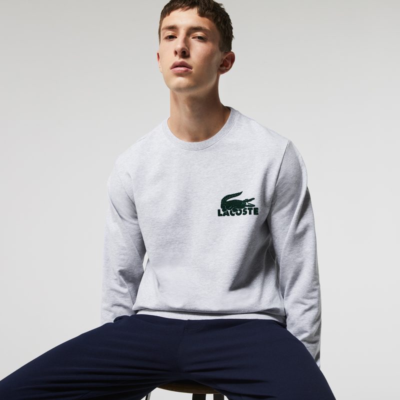 Мужская домашнаяя толстовка Lacoste из хлопкового флиса 3