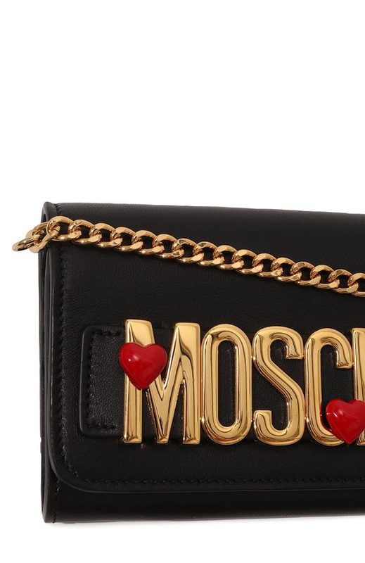 Кожаный кошелек на цепочке Moschino 3