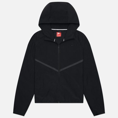 Мужская куртка ветровка Nike Tech Shori Knit Full-Zip Windrunner, цвет чёрный
