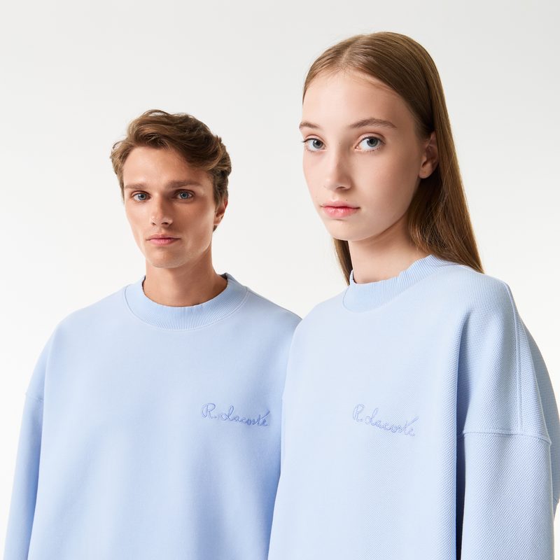 Хлопковый свитшот Lacoste унисекс оверсайз 3