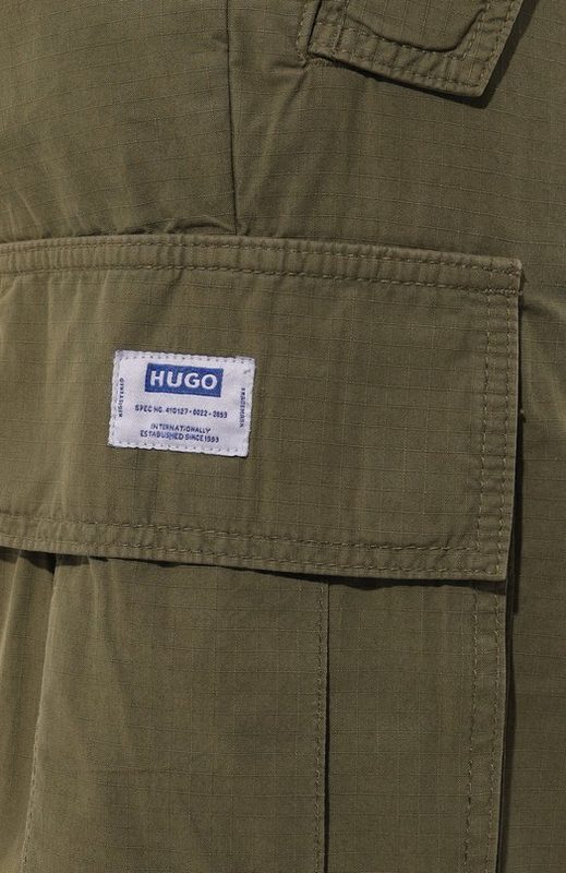 Хлопковые брюки-карго HUGO Blue 5