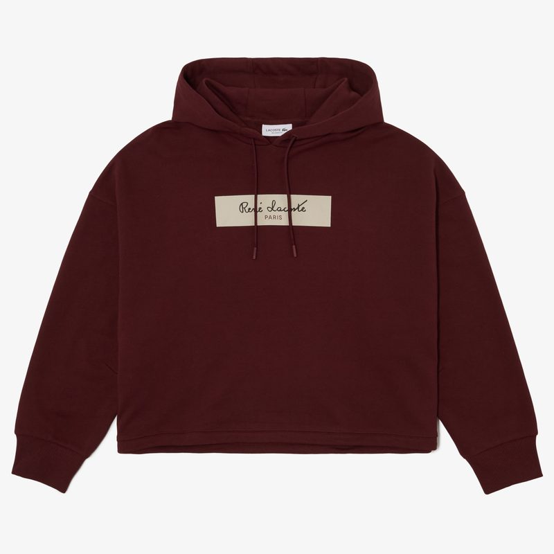 Женская хлопковая толстовка Lacoste с капюшоном 5