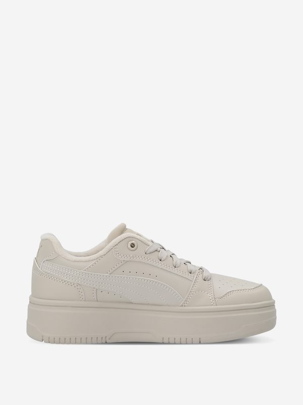 Кеды утепленные для девочек PUMA Rebound Femme Wtr, Бежевый 4