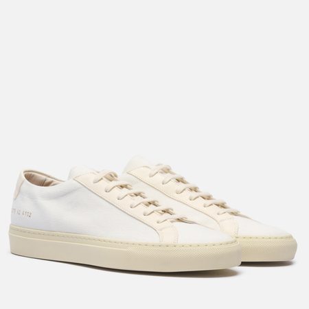 Мужские кроссовки Common Projects Achilles Canvas, цвет белый