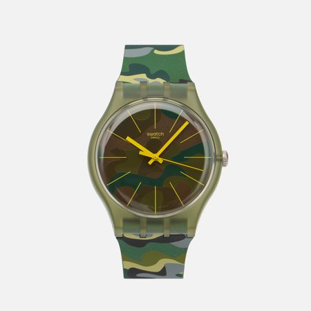 Наручные часы Swatch Camouforest, цвет зелёный