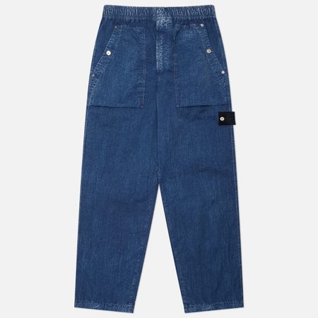 Мужские брюки Stone Island Hollow Fibre Nylon Indigo-TC Marmo Corrosion, цвет синий
