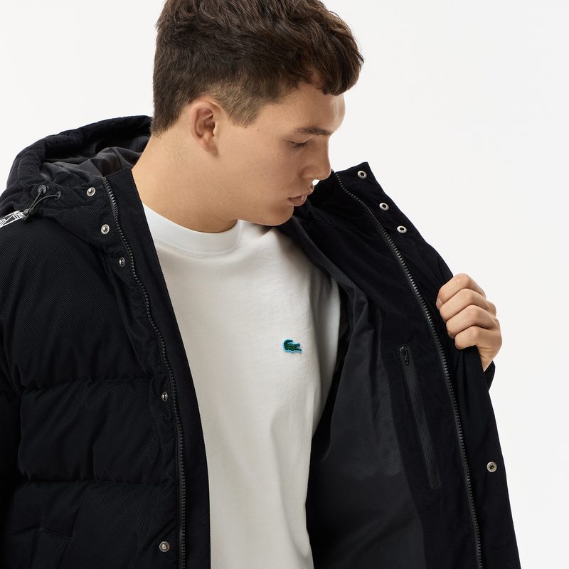 Мужская стёганая куртка Lacoste с капюшоном 5
