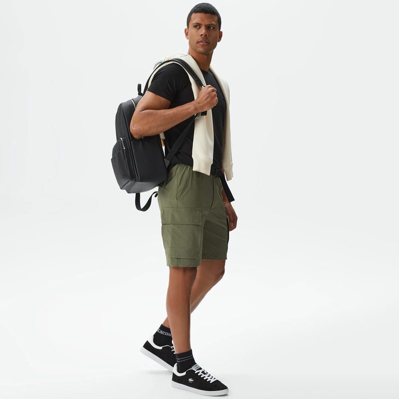 Мужские шорты Lacoste из смеси хлопка и льна 3