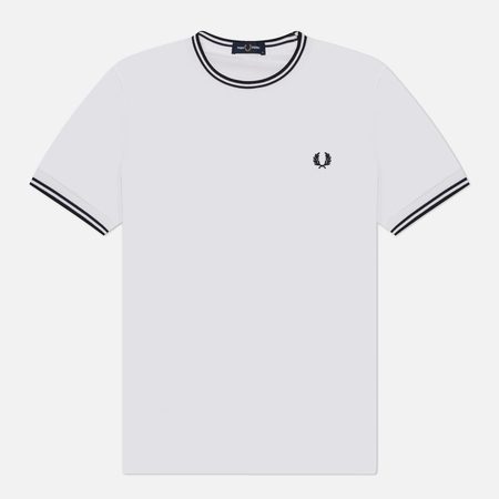 Мужская футболка Fred Perry Twin Tipped, цвет белый