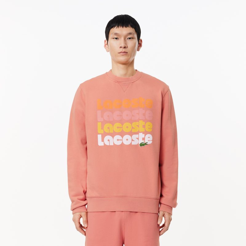 Мужской флисовый свитшот Lacoste с принтом