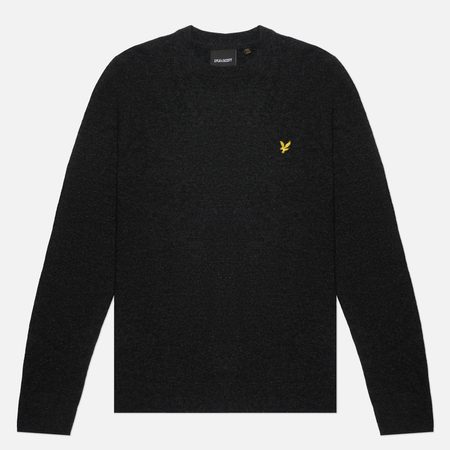Мужской свитер Lyle & Scott Crew Neck Lambswool Blend Regular Fit Jumper, цвет чёрный