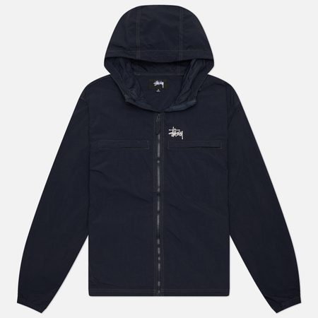 Мужская куртка ветровка Stussy Lightweight Hooded, цвет синий