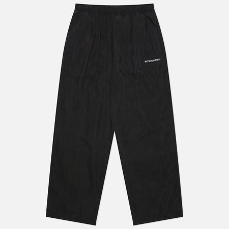Мужские брюки MKI MIYUKI ZOKU Ribbed Cupro Wide Leg, цвет чёрный