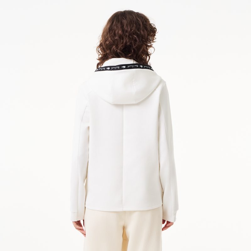 Женская хлопковая толстовка Lacoste с капюшоном 2