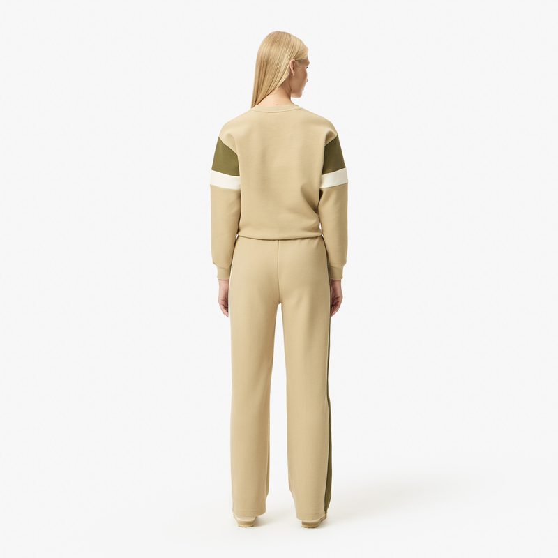 Женские хлопковые спортивные брюки Lacoste оверсайз 2