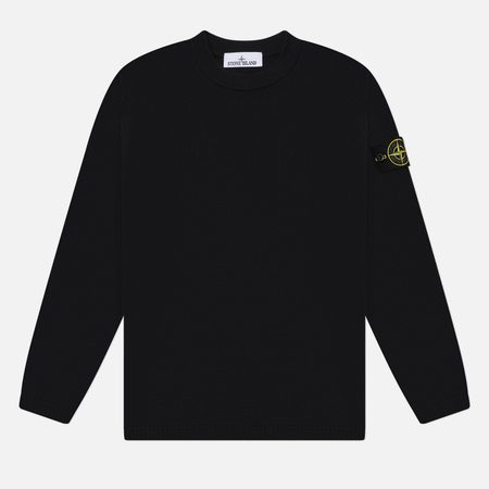 Мужской свитер Stone Island Micro Stitch Soft Organic Cotton, цвет чёрный
