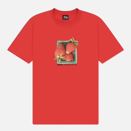 Мужская футболка Stussy Berries, цвет красный