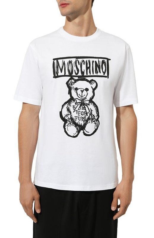 Хлопковая футболка Moschino 3