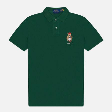 Мужское поло Polo Ralph Lauren Classic Fit Polo Bear Mesh, цвет зелёный