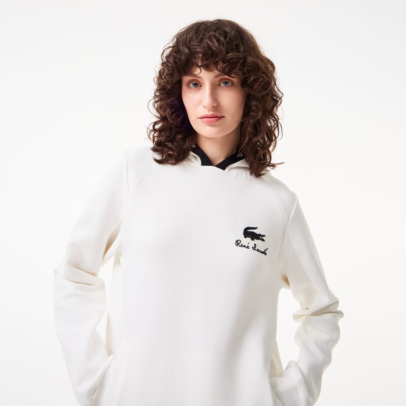 Женская хлопковая толстовка Lacoste с капюшоном 3