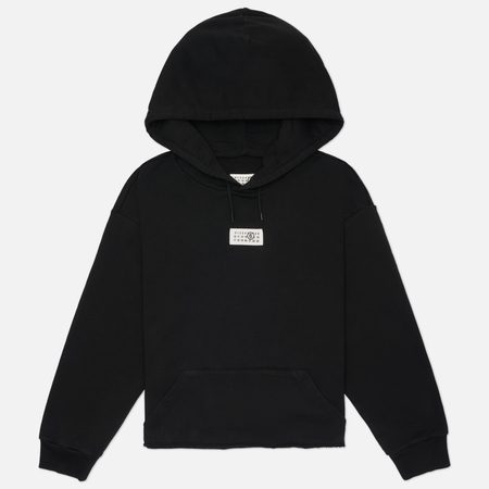 Женская толстовка Maison Margiela MM6 Unbrushed Cotton Hoodie, цвет чёрный