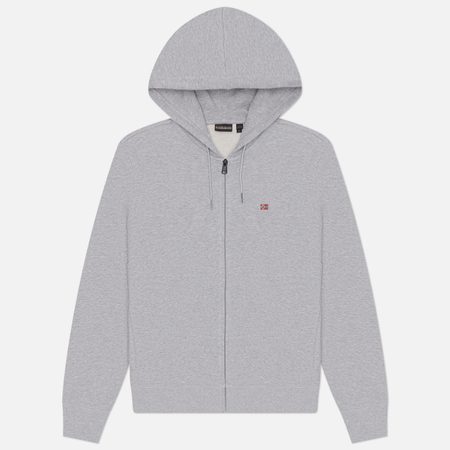 Мужская толстовка Napapijri Balis Full-Zip Hoodie, цвет серый