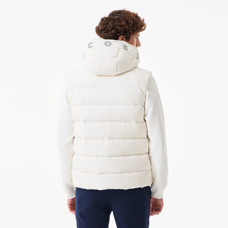 Мужской утеплённый стёганый жилет Lacoste с капюшоном 2