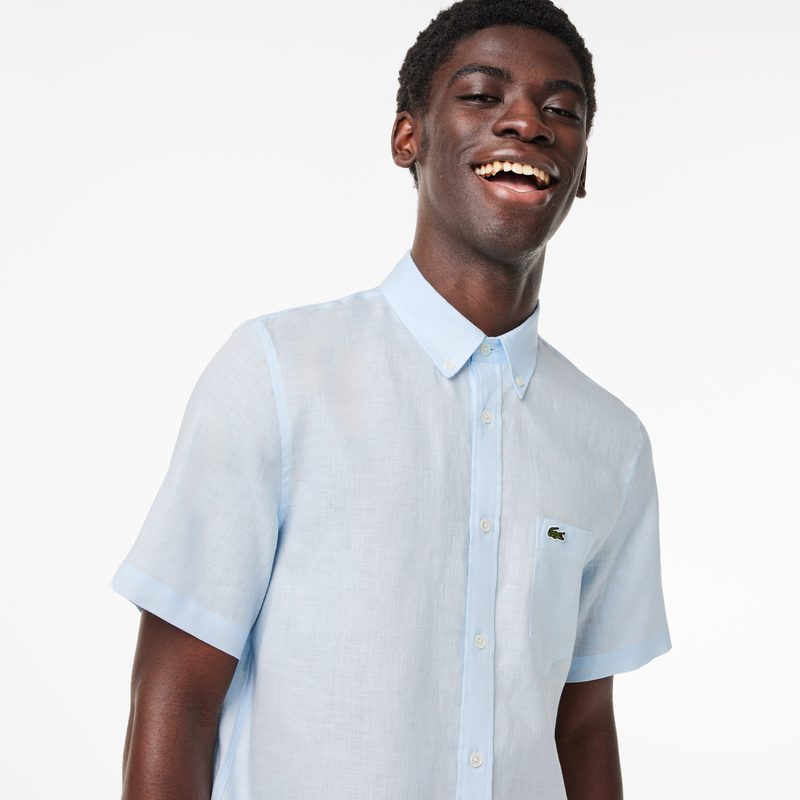 Мужская льняная рубашка Lacoste 5
