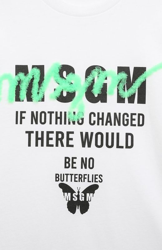 Хлопковая футболка MSGM kids 3