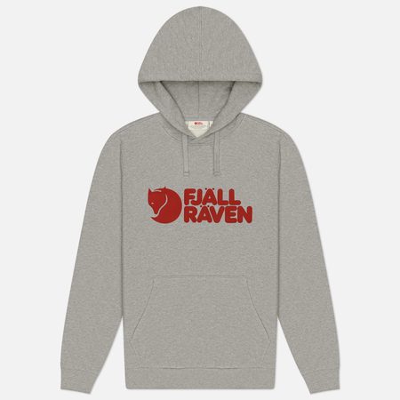 Мужская толстовка Fjallraven Logo Hoodie, цвет серый