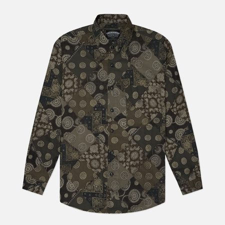Мужская рубашка FrizmWORKS Diamond Patchwork Relax, цвет чёрный