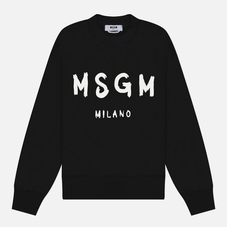 Женская толстовка MSGM MSGM Brush Stroke Logo, цвет чёрный