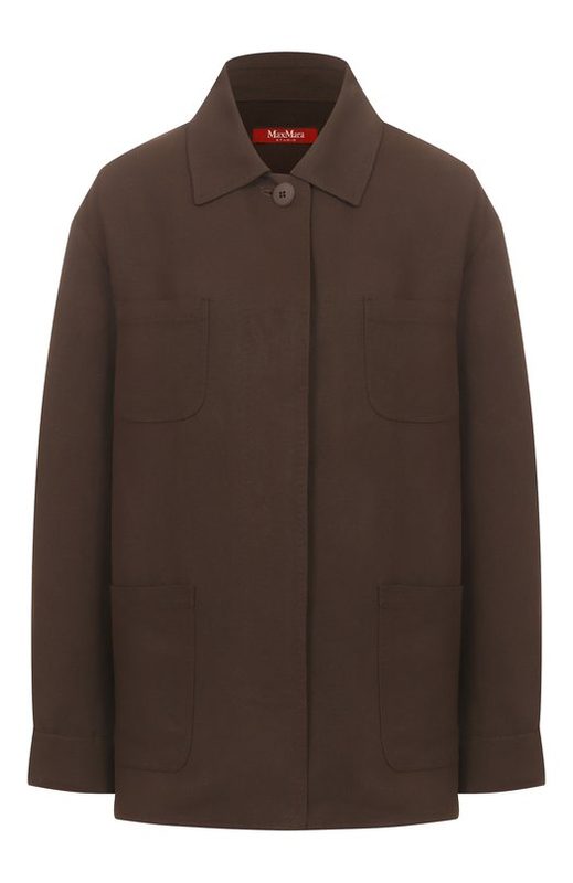 Рубашка из вискозы и льна Max Mara Studio