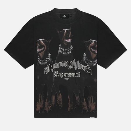 Мужская футболка REPRESENT Thoroughbred Printed, цвет чёрный