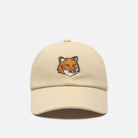 Кепка Maison Kitsune Fox Head, цвет бежевый