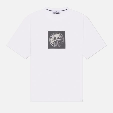 Мужская футболка Stone Island Institutional One Print, цвет белый