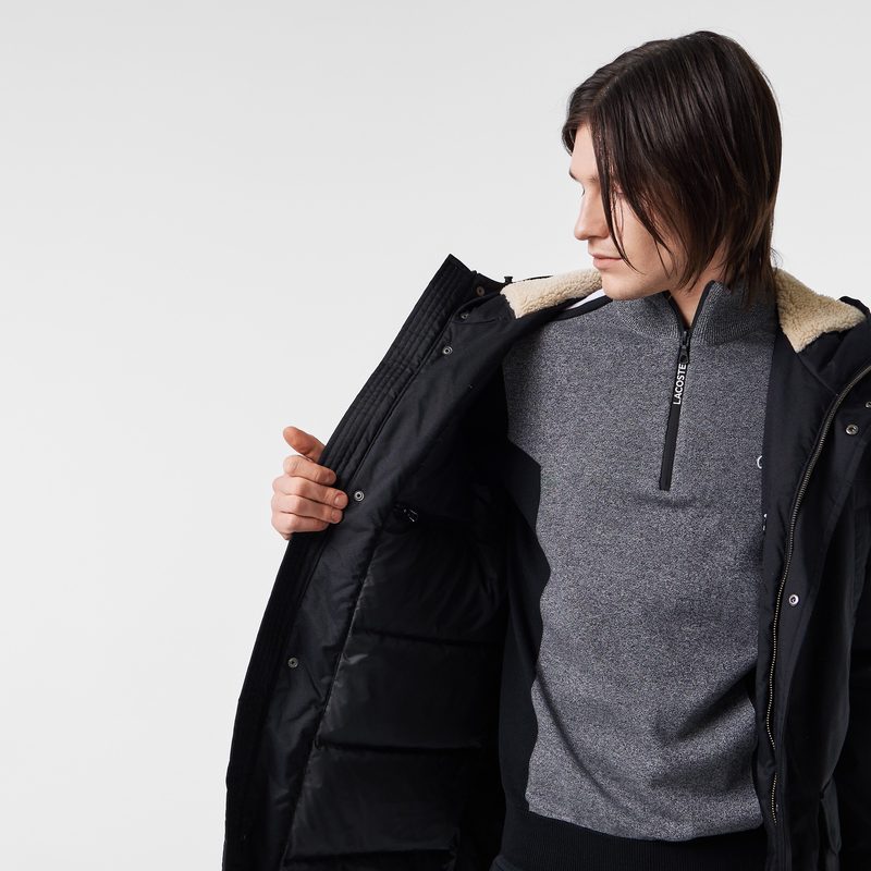 Мужская утеплённая парка Lacoste с капюшоном 4
