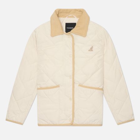 Женская демисезонная куртка Kangol Corduroy Collar Q, цвет бежевый