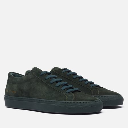Мужские кроссовки Common Projects Achilles Tonal Suede, цвет зелёный