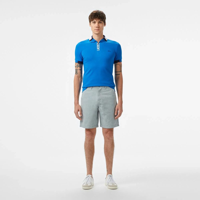 Мужские шорты Lacoste из смеси хлопка и льна