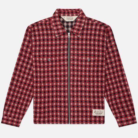 Мужская рубашка Brain Dead Check Mate Flannel Zip, цвет красный