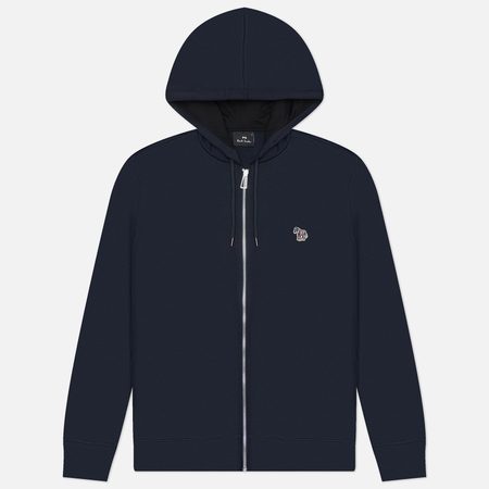 Мужская толстовка Paul Smith Zebra Logo Regular Zip Hoodie, цвет синий