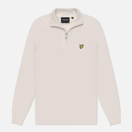 Мужской свитер Lyle & Scott Cotton Merino Quarter Zip, цвет бежевый