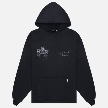 Мужская толстовка REPRESENT Hand Drawn Thoroughbred Dogs Hoodie, цвет чёрный